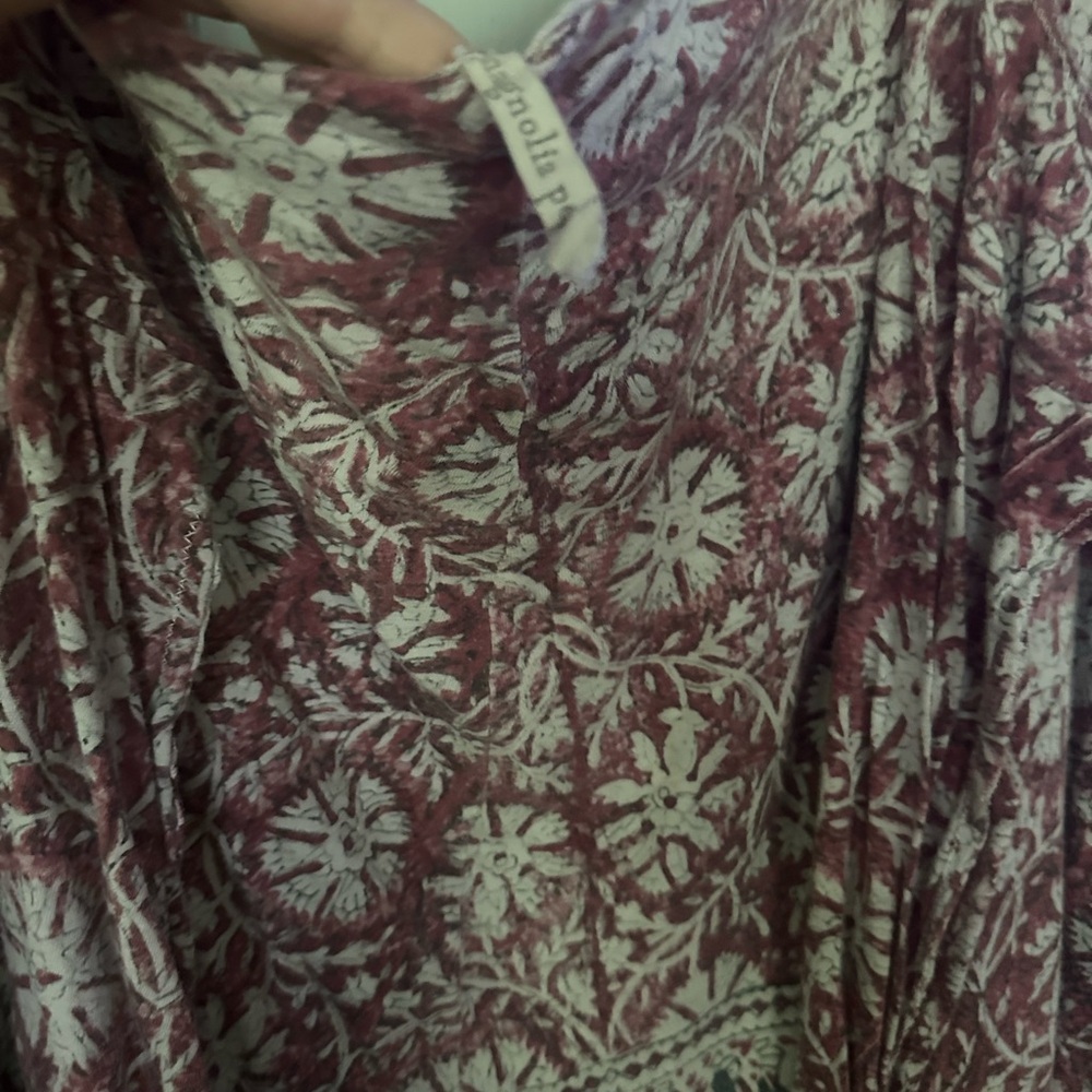 Magnolia Pearl Kimi Coat Jacket Block print heavy cotton beautiful one size - Picture 3 of 5
